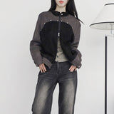 biker suede jumper