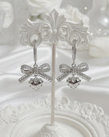 [Hearts2Hearts Yuha Piercing] コケットレースリボンリボン＆ハートハギーズピアス