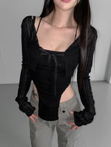 lavender crop bolero cd(3 color)