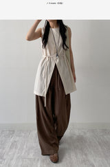 Raschel Nylon Slit Long Vest