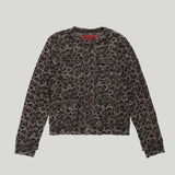 DISTRESSED LEOPARD CARDIGAN