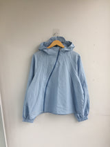 air-shell hooded cropped jacket
