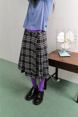Formal Check Wrap Skirt (2color)