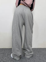(UNISEX) DOUBLE-LINE STRING WIDE LOOSE-FIT FLEECE TRAINING PANTS - 6 COLOR