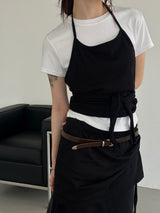 Halter wrap sleeveless top(2color)