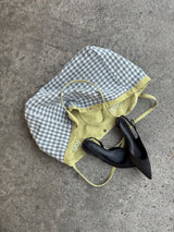 ポートレート リバーシブル ビッグ ショッパー バッグ(Green&Check)