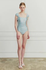 DEW COWL SWIMSUIT light blue