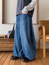 [unisex] Ryuaf Washing Wide Denim Pants