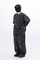 Cell Stone Washed Waffle Long Sleeve T-Shirt
