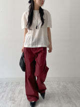 [Tie SET] Suela Balloon Fit Short Sleeve Blouse