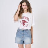 Snap Loose Fit T-Shirts White