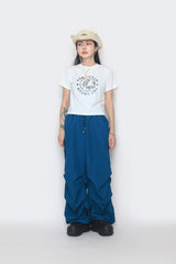 Shirring Parasuit Nylon Pants