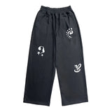 Symbol Embossed Sweat Pants Charcoal