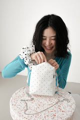 cross pouch (white pin dot)