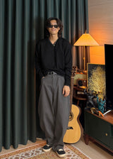 Curved Cotton Pants 5COLOR