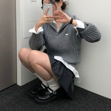 [BELLIDE MADE] ケーブルハーフジップアップニットウィズペンダント