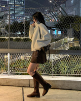Noel Corduroy Mini Skirt & Belt Set (with inner pants)