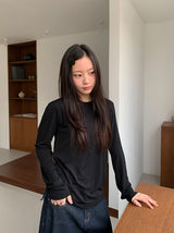26SS★ [BAONHAUS] Ringchi Layered Span Round T-Shirt