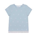 Lace Star Layered Tee (Sky Blue) F25QB118