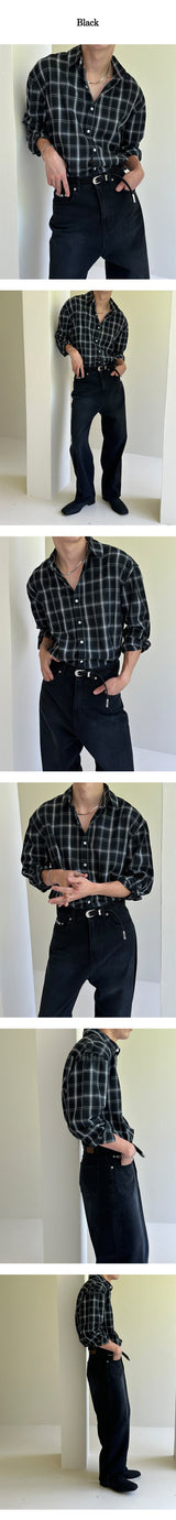 [F/W] フォーマルステイチェックシャツ (2color)