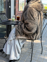 [Unisex] Fur 2way hood zip up(4color)