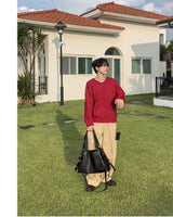 Washable Basic V-neck Knit