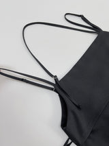 Halter Neck A-Line Long One-Piece