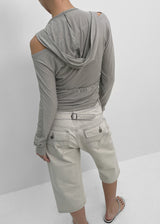 [MADE] Shailet SET - Halter Hood Sleeveless Top, Boat Neck Long Sleeve T-Shirt