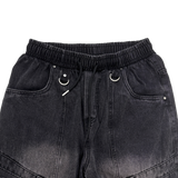 overlap denim pocket pants