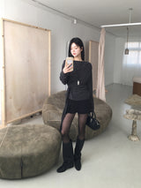 クロスストラップドレープT