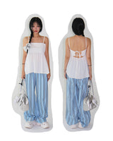 Freedom striped wide pants