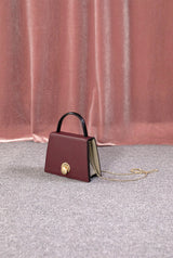 LOMEL MINI マイクロレザーバッグ / Maroon Burgundy