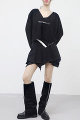 ファビナウール2WAYトーンフリルTシャツ