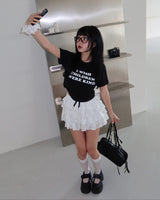 リボンフリルカンカンミニスカート