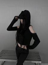 フィオラショルダーカットフーディーT (2color)