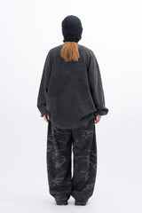 Cell Stone Washed Waffle Long Sleeve T-Shirt
