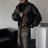 ALL Coyote Sealing Leather Bomber Jacket (2 colors)