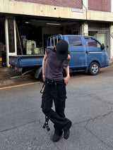  STRAP CARGO BOOTSCUT DENIM