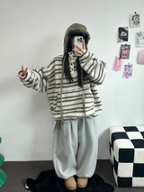 SWEAT BALLOON BACK POINT LONG PANTS🤎🖤🩶3COLOR