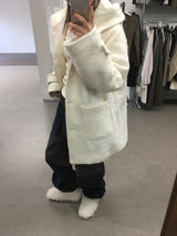 [MD Pick]ファインウールフーデッドハーフコート (2color)