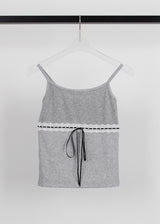 LACE RIBBON SLEEVELESS