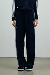RIBBON JERSEY TRACK PANTS / NAVY