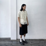 Muted Oat Crinkle Short Sleeve Shirt