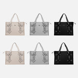 HIERARCHY STUDIOS ENE - Grey Metal Plate Stud Tote Bag