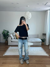loose v neck tee