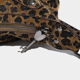 Y2K Stud Buckle Multi-Pocket Moto Shoulder Bag
