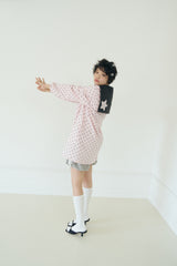 POLKA STAR PATCH SAILOR DRESS (PINK)