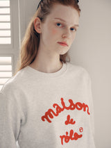 MAISON DE ROLA SWEATSHIRTS MELANGE GRAY