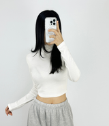 (SPECIAL PLANNED PRICE❤LONG & SHORT❤5 COLORS❤) GLAMOUR SLIM-FIT STRETCH LONG-SLEEVE TURTLE-NECK TOP