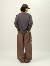 LOOR サイドヘンリーネッククロップロングスリーブ